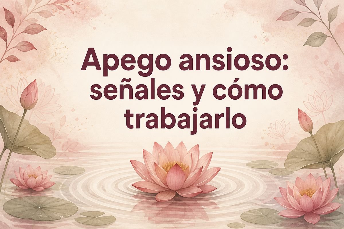 Apego ansioso: señales y cómo trabajarlo — Flor de Loto by Mayra