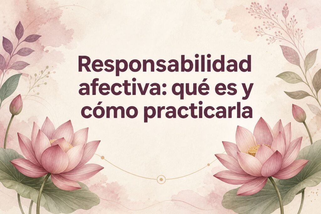 Responsabilidad afectiva: qué es y cómo practicarla — Flor de Loto by Mayra